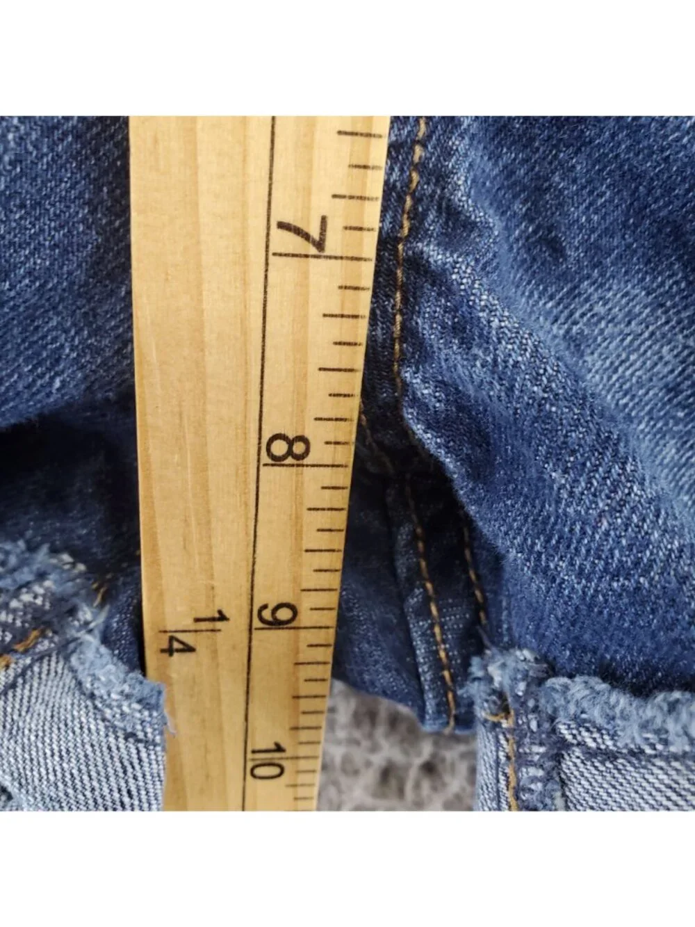 Old Navy Shorts Girls Large Blue Denim Adjustable Straps Rolled Hem